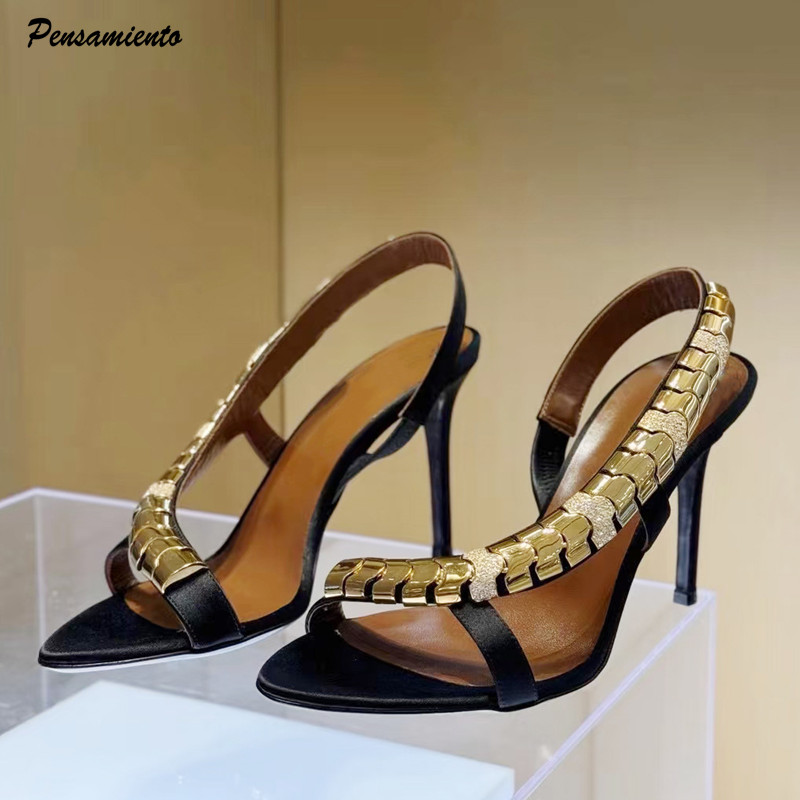 Summer Clothing Offers - Luxuriöse Glitzer-Sandalen mit Strassbesatz für Damen,