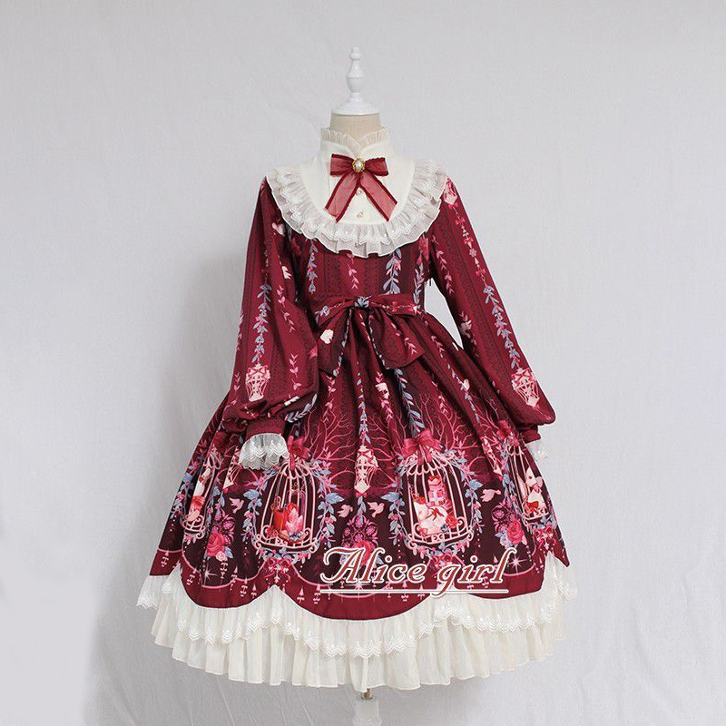 Summer Victorian Clothing - Magogo Kawaii Lolita Kleid Langarm lose