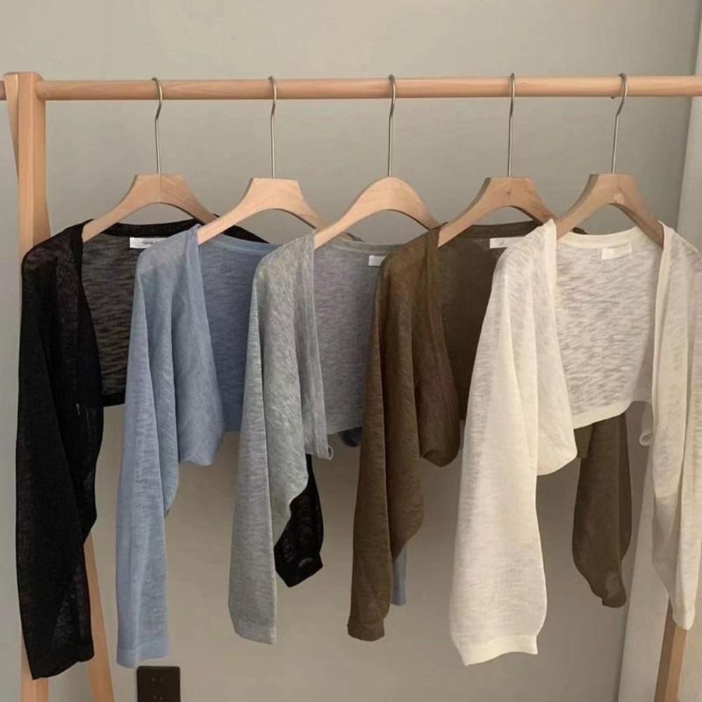 Summer Clothing Design - Neue dünne Sonnenschutz-Strickjacke mit Rüschen-Design, langärmlig,