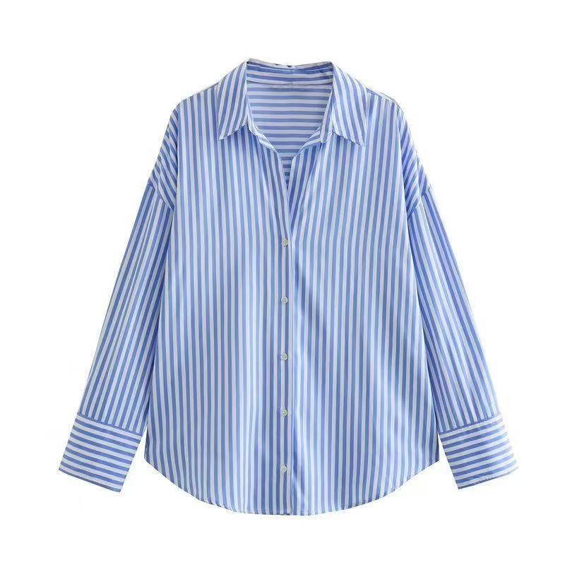 Summer Clothing For 60 Year Old Woman - Damenbluse 2026 Lässig Jugendlich Modisch Gestreift