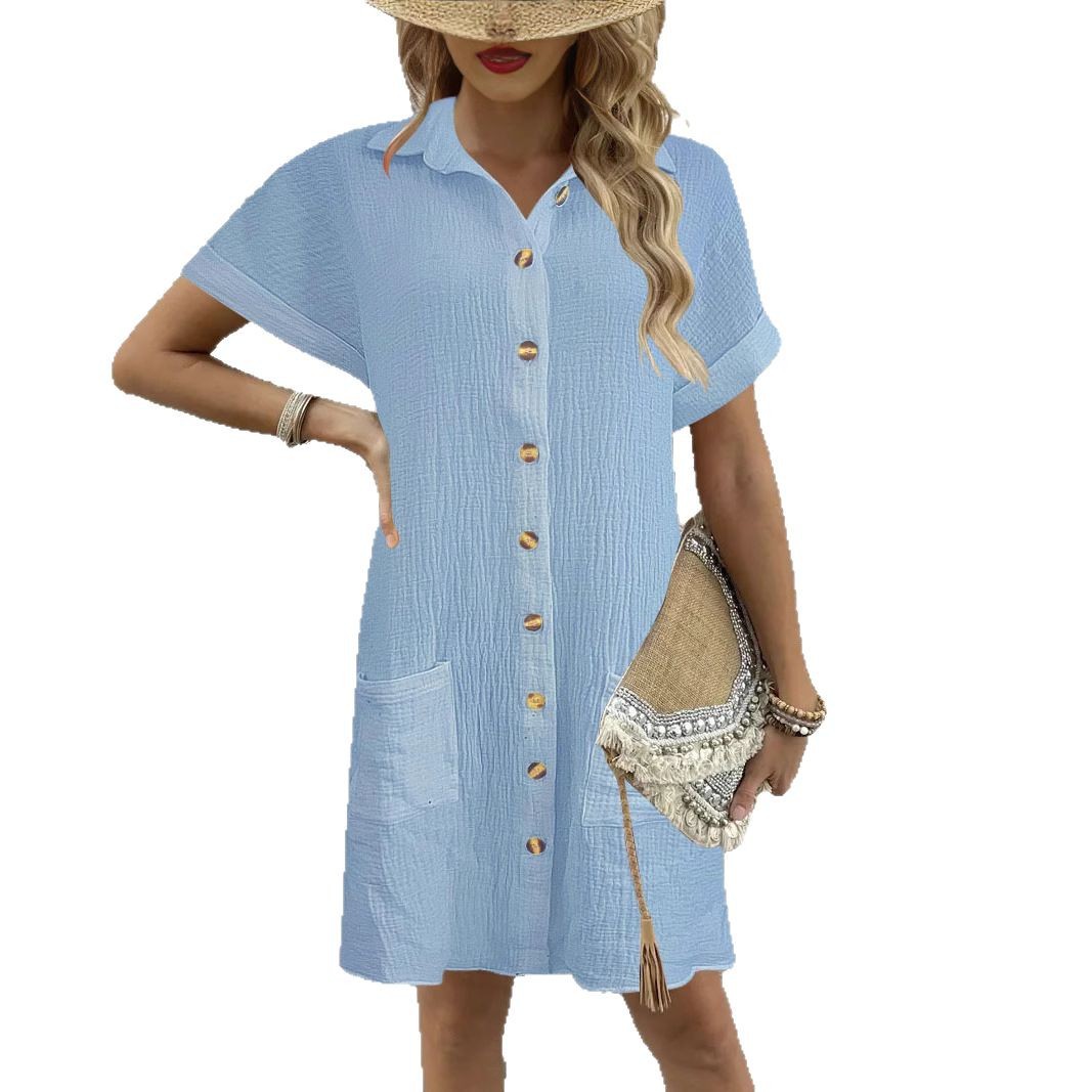 Summer Clothing Amazon - Grenzüberschreitendes Amazon Frühjahr neues einfaches einfarbiges