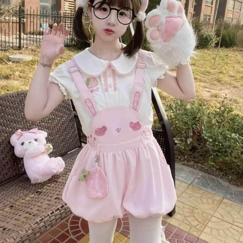 Summer Goth Clothing - Japanisches Kawaii süßes Shorts-Set im Lolita-Stil