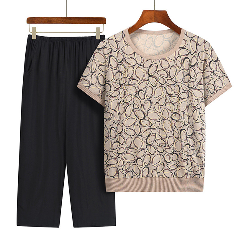 Summer Clothing For 60 Year Old Woman - Lässig Sommer Oma zweiteiligen Anzug mittleren