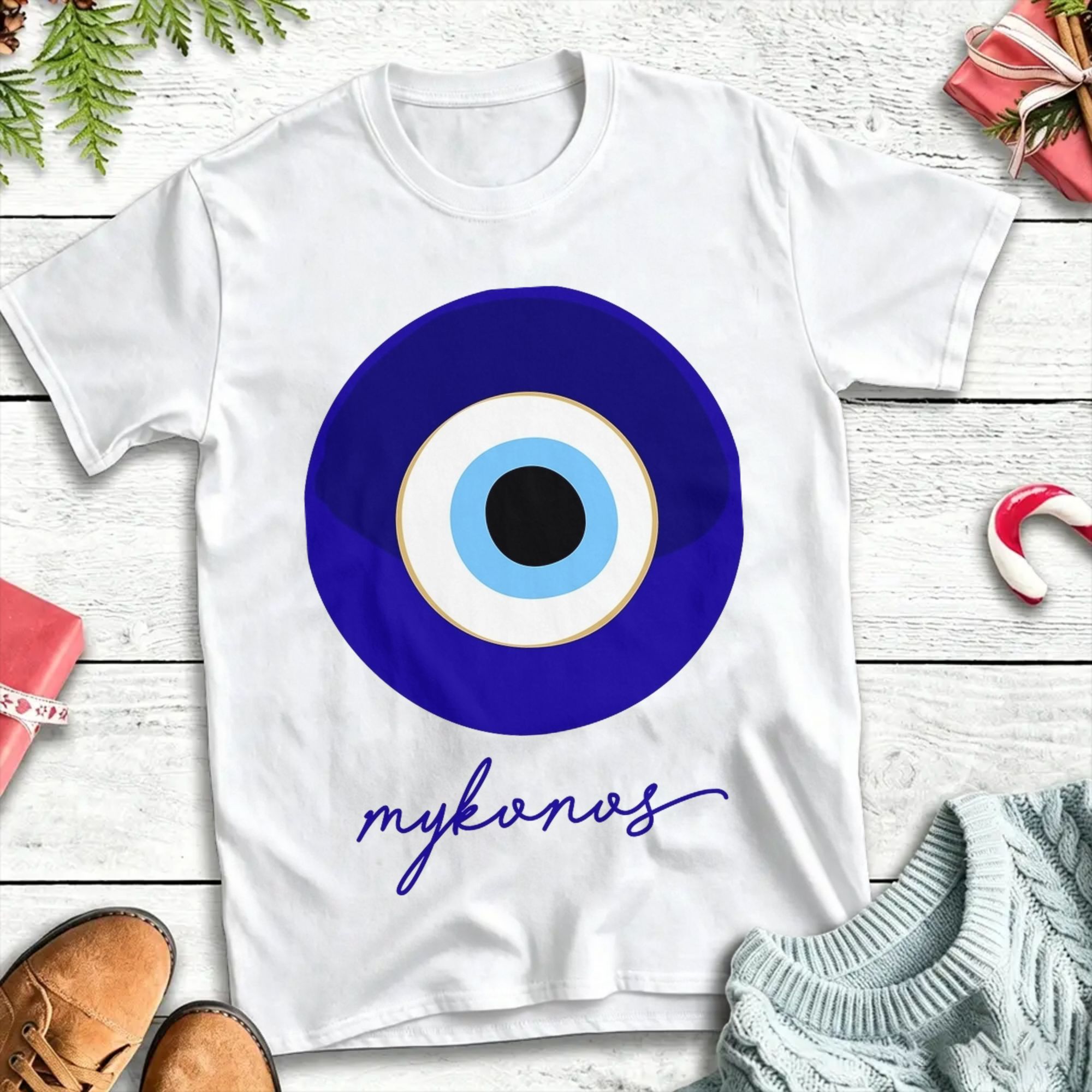Summer Clothing For Greece - MYKONOS - GREECE, Mati Edition blau-weiße