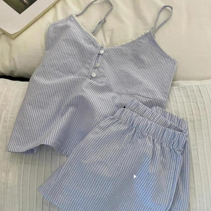 Summer House Clothing - Hosenträger Shorts Mit Brust Pad Pyjamas
