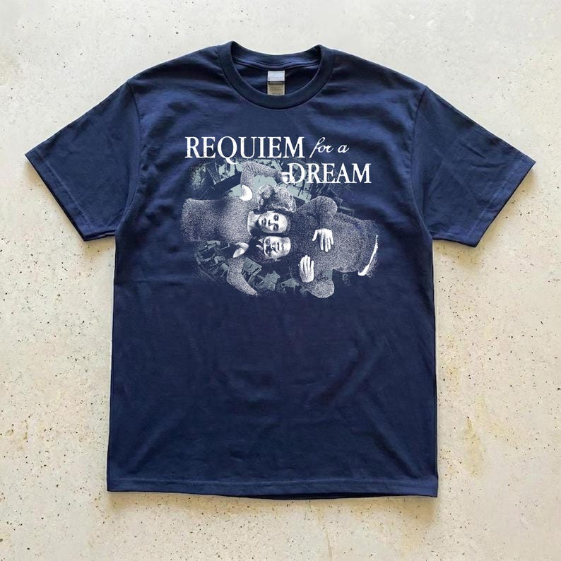 Summer Goth Clothing - Requiem for A Dream Shirt, Vintage-T-Shirt