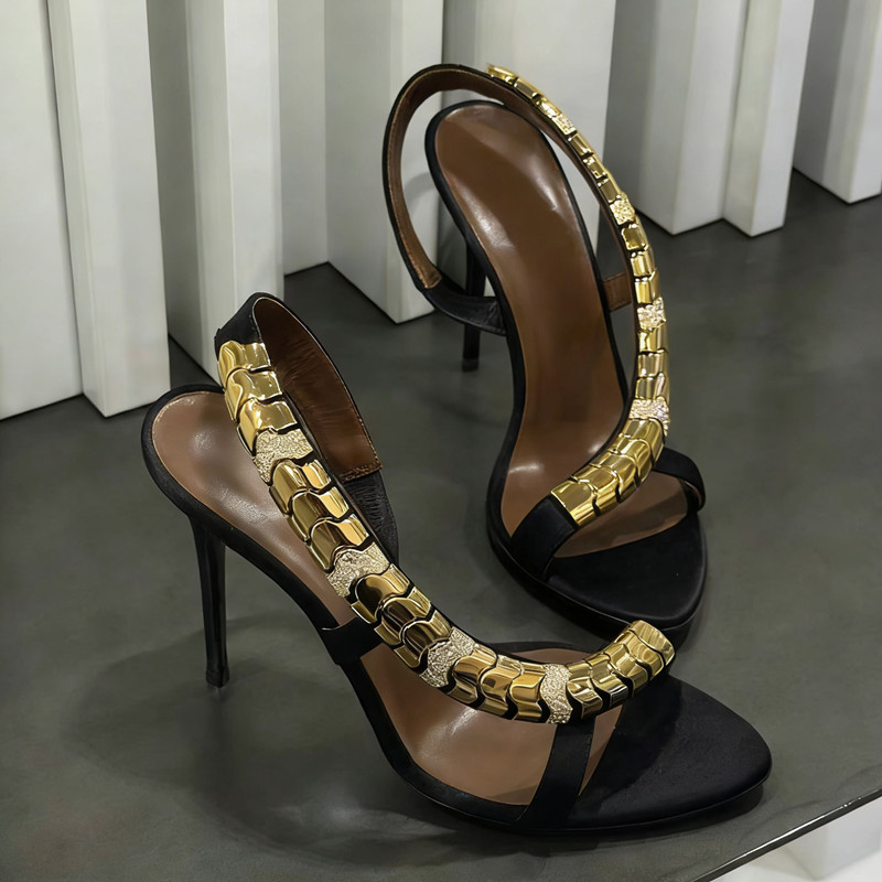 Luxuriöse Glitzer-Sandalen mit – Summer Clothing Offers Bewertung und Preis