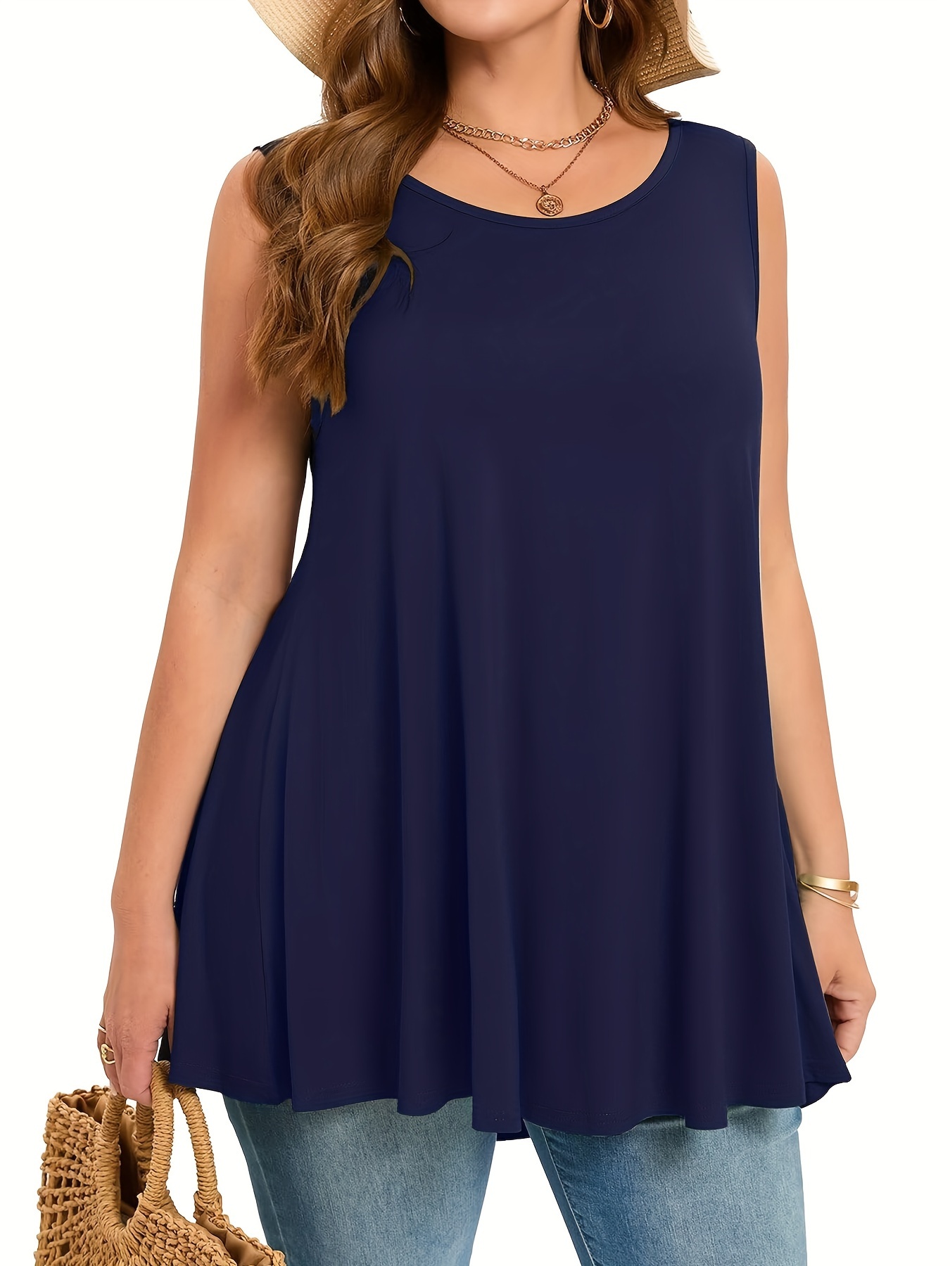 Einfaches, solides Tanktop in  – Summer Clothing Styles For Women Bewertung und Preis