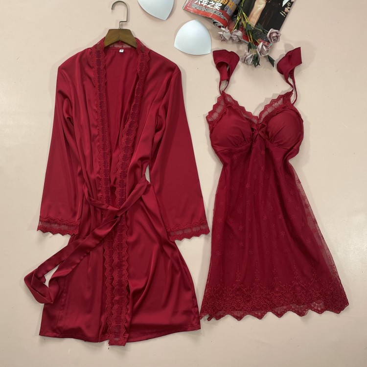 2PCS Nighty & Robe Anzug Satin – Summer House Clothing Bewertung und Preis