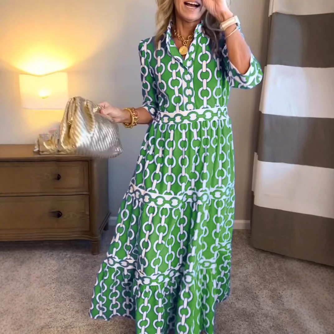 Langes Kleid mit geometrischem – Summer Clothing Amazon Bewertung und Preis