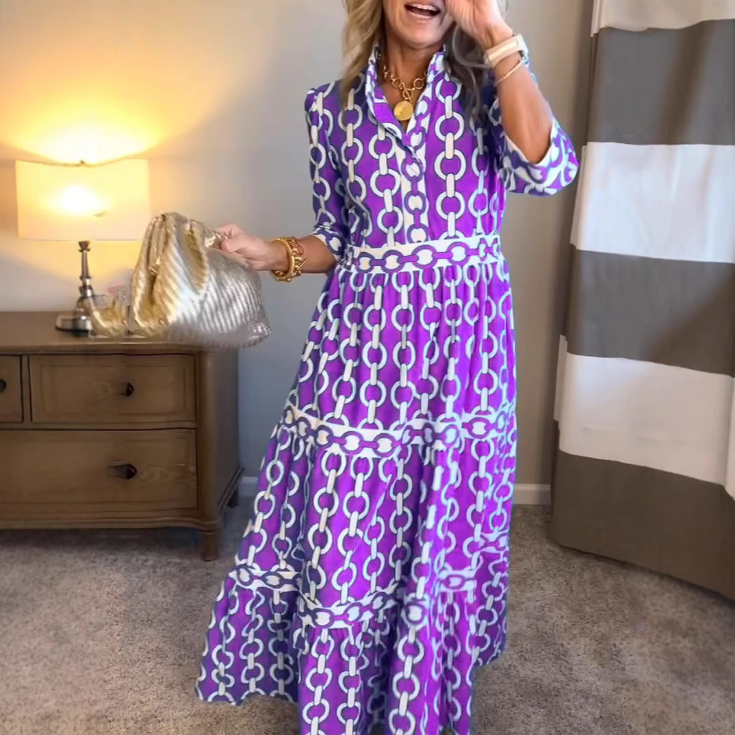Langes Kleid mit geometrischem – Summer Clothing Amazon Bewertung und Preis