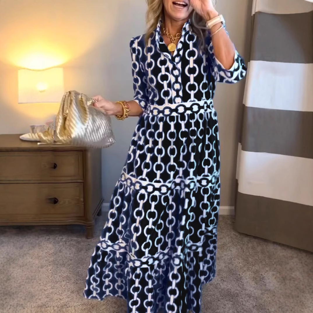 Langes Kleid mit geometrischem – Summer Clothing Amazon Bewertung und Preis