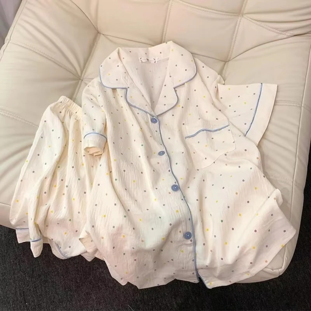 Bedruckter Polka-Dot Damen-Pyj – Summer House Clothing Bewertung und Preis