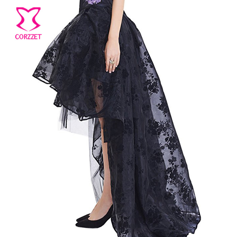 Schwarz Floral Chiffon Vordere – Summer Victorian Clothing Bewertung und Preis