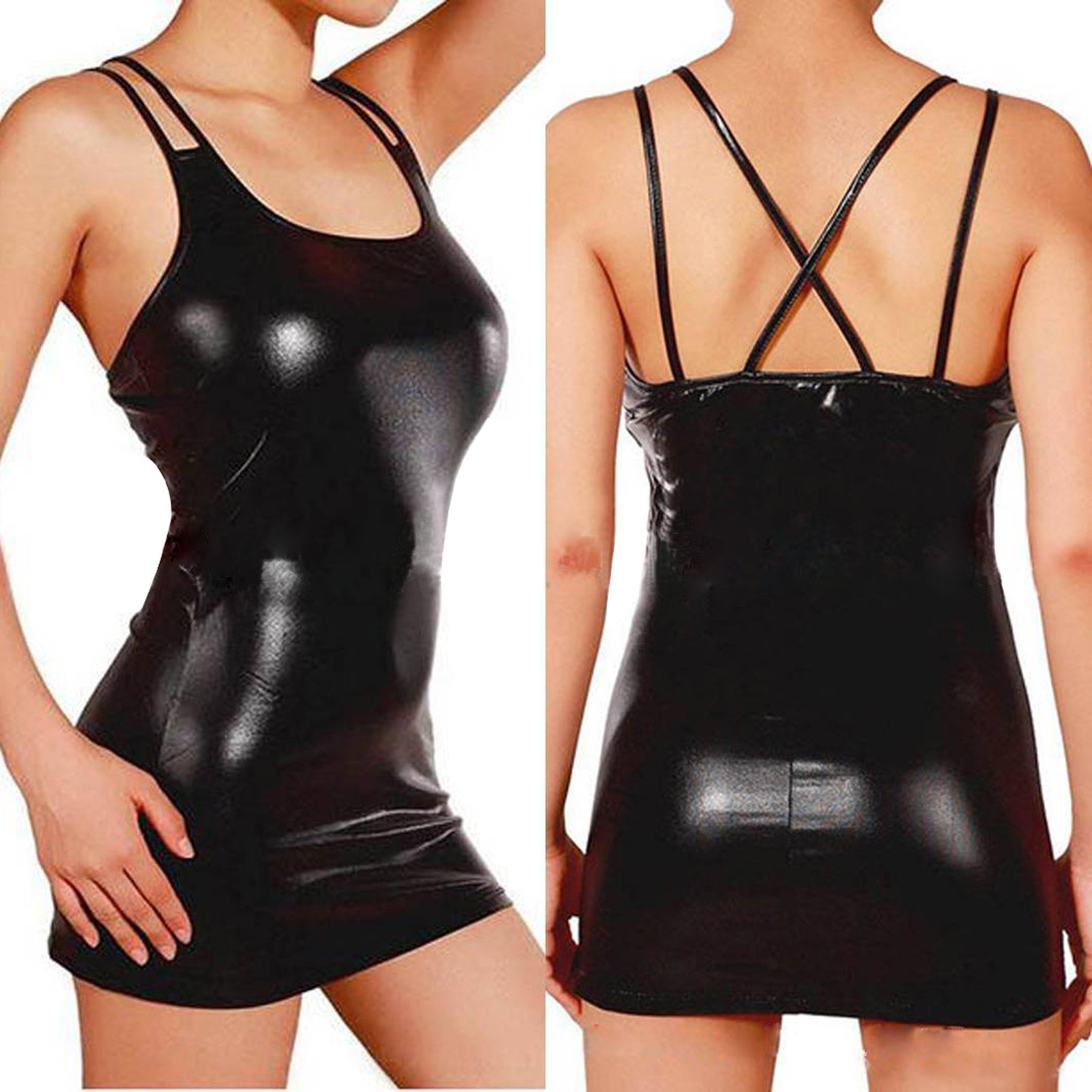 Sexy erotische heiße Pu Metall – Womens Summer Clothing Uk Bewertung und Preis