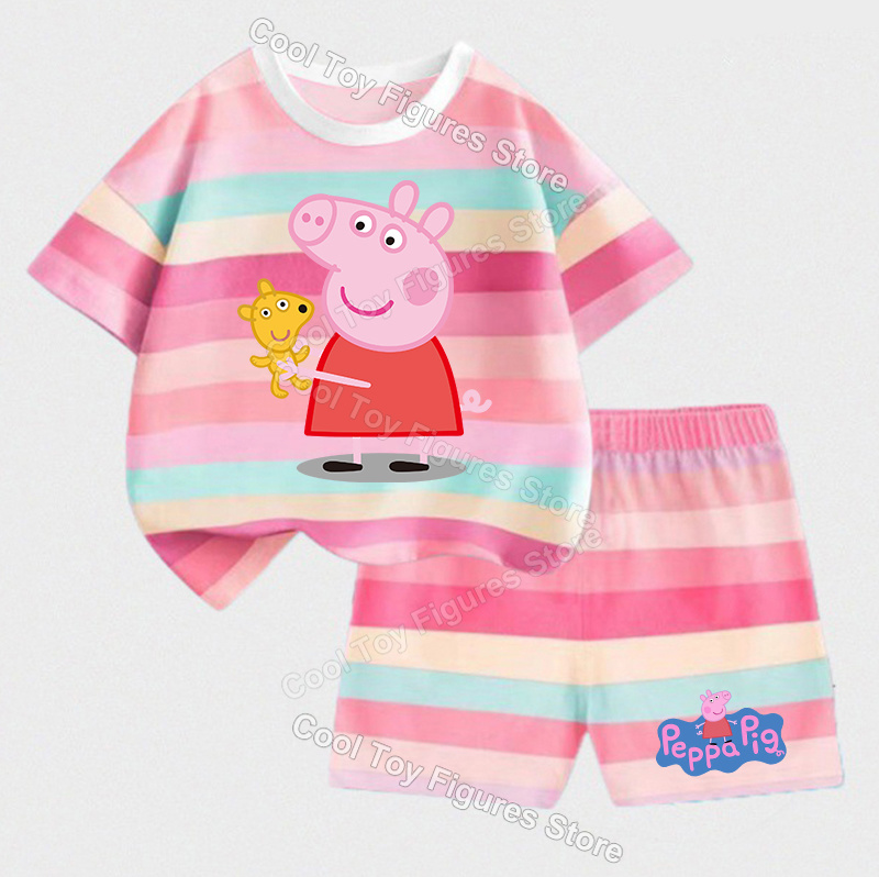Peppas Pig Series Stripes Loun – Summer Clothing Gifts Bewertung und Preis