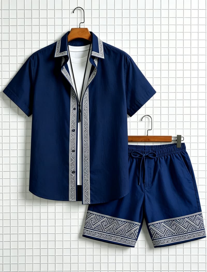 Herren-Set mit ethnisch bedruc – Summer Clothing Haul Bewertung und Preis