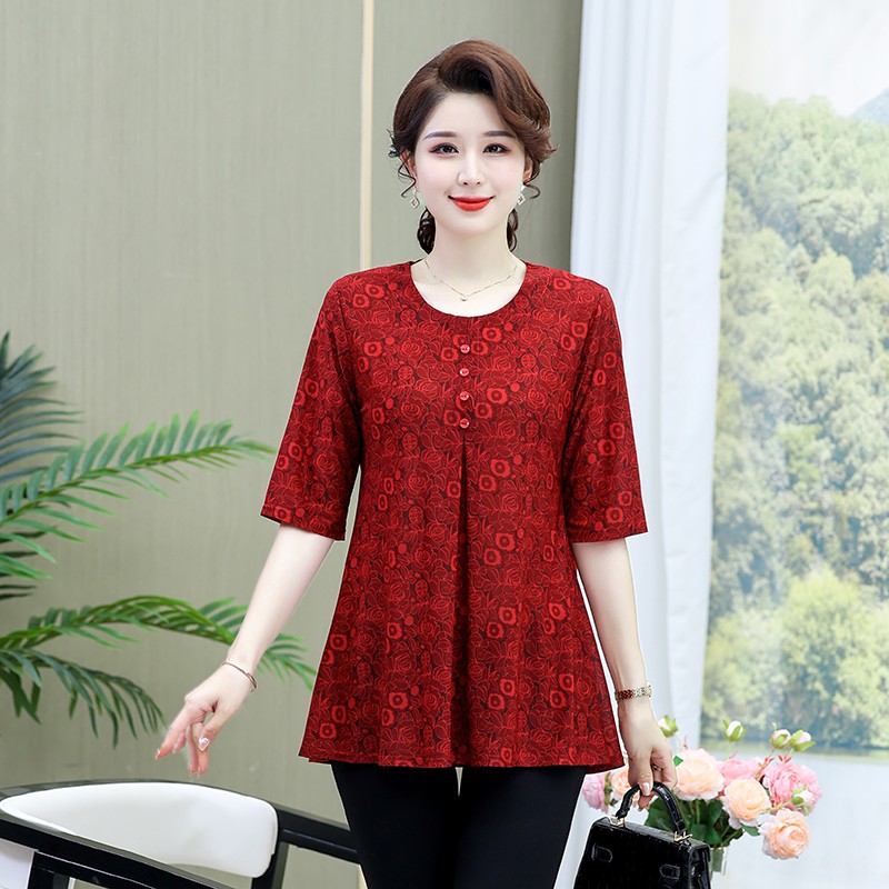 Vintage bedruckte T-Shirt läss – Summer Clothing For 60 Year Old Woman Bewertung und Preis