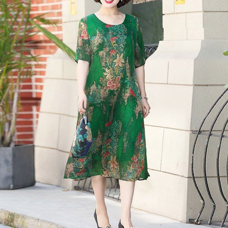 Mode unregelmäßige Midi-Kleid  – Summer Clothing For 60 Year Old Woman Bewertung und Preis